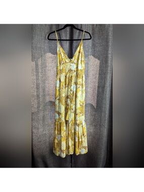 Abercrombie & Fitch Yellow Floral Midi Dress